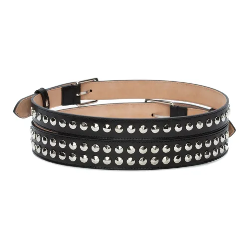 Alexander McQueen Ремни из коровьей кожи, черные, женские