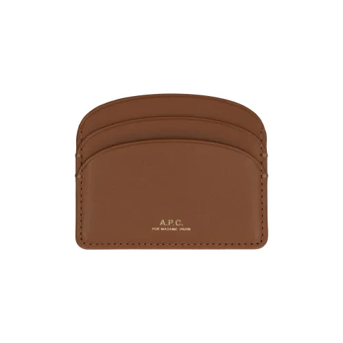 A.P.C Кошелек из коровьей кожи держатель для карт женский коричневый