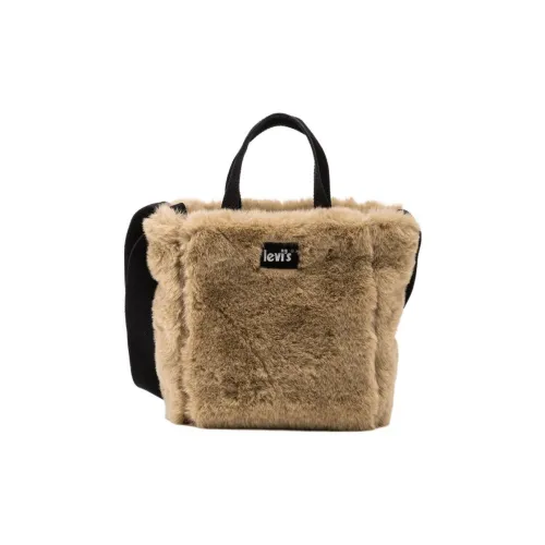 Levi's Хлопок Canvas Сумка-тоут Сумка для покупок Сумка через плечо Сумка мини Женская Коричневая