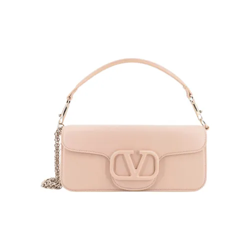 Valentino Locò Телячья кожа Сумка-багет Ручная Сумка Сумка через плечо Сумка на плечо Женская Светло-розовая