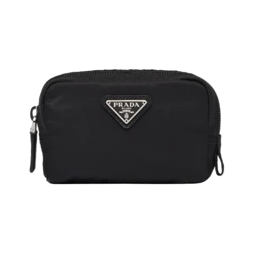 PRADA Переработанный нейлон клатч женский черный