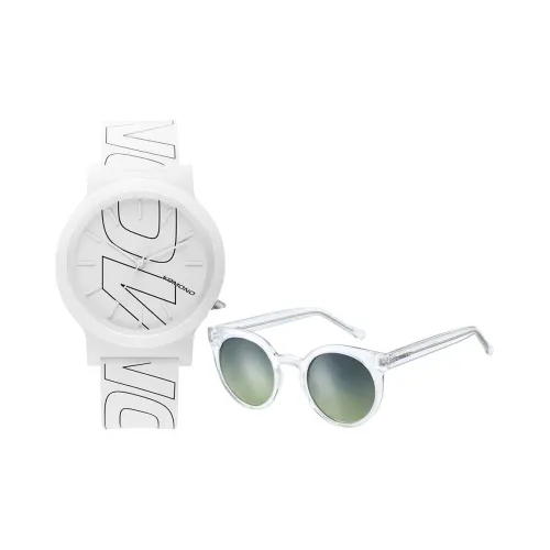 KOMONO Women's Watch Кварцевый механизм Силиконовый ремешок Белый циферблат