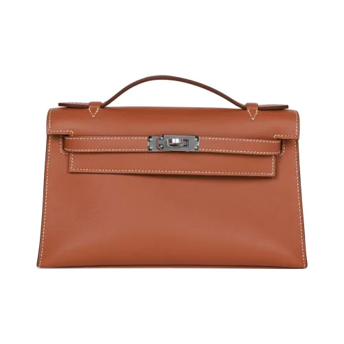 HERMES Mini Kelly Generation 1 Lambskin Kelly Сумка через плечо Сумка для женщин 37 Золотисто-коричневый