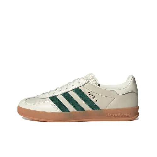 Adidas Originals GAZELLE INDOOR T Кроссовки Wear-resistant и Lightweight Low Top для скейтбординга Unisex Белый Зеленый