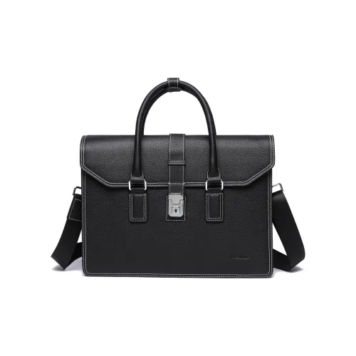 NOMK Сумка для ноутбука из крупнозернистой текстуры коровьей кожи 15,6 дюйма сумка через плечо большая мужская черная синяя хаки