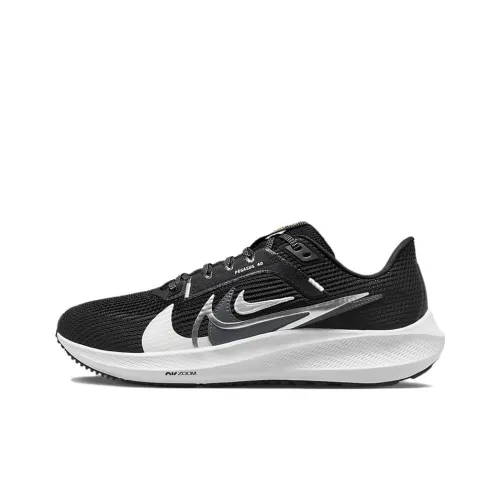 Nike Air Zoom Pegasus 40 Дышащий Низкий Топ Повседневные Тренировочные Беговые Кроссовки Женские Черный Белый