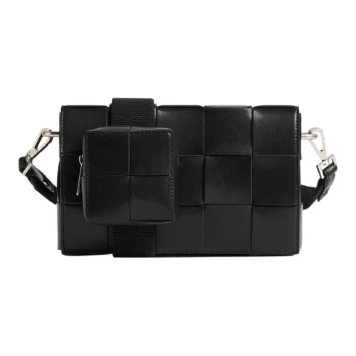 Bottega Veneta Cassette Sheepskin Сумка через плечо Medium Мужская Черная