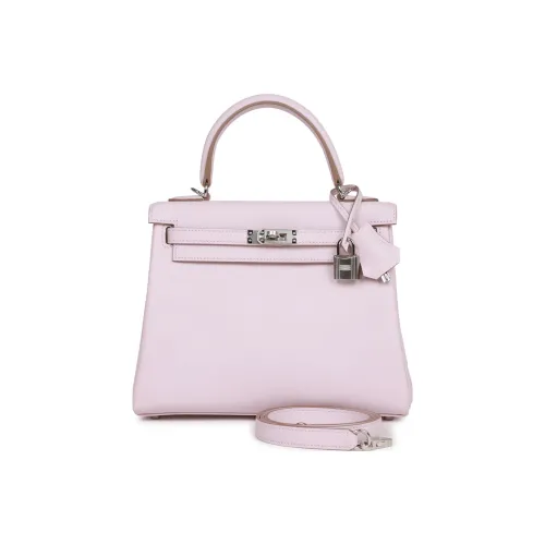 HERMES Kelly Кожа Taurillon Clemence Сумка Kelly Сумка Женская 09 Розовый Фиолетовый Pâle Dream Фиолетовый
