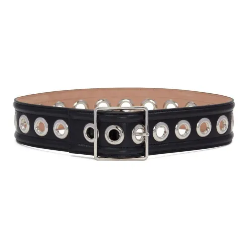 Alexander McQueen Ремни из коровьей кожи, черные, женские