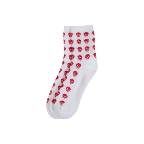 Alexander McQueen SS23 Низкие носки Женские 1 упаковка Красный