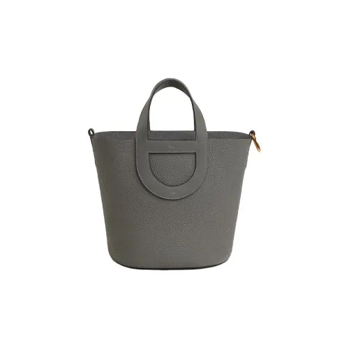 HERMES In The Loop Clemence Bullock Кожа с Swift Телячья кожа Свиной нос Корзинка-сумка Сумка-ведро Сумка Женская