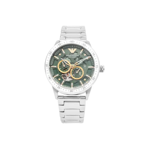 EMPORIO ARMANI Автоматический механический механизм Мужские часы Machine 43 мм с открытым механизмом