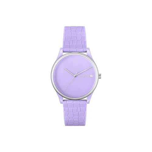 LACOSTE CROCODELLE Collection Женские часы Кварцевый механизм Силиконовый ремешок 36 мм Фиолетовый циферблат 2001284
