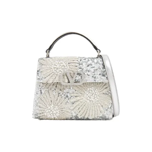 Valentino VSLING Rhinestone Сумка через плечо Сумка Мини Women's Silver