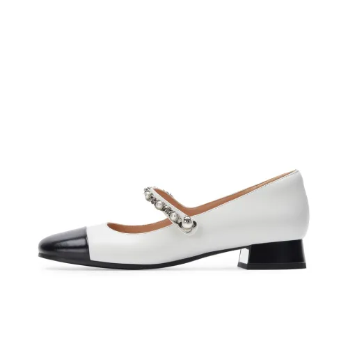 Natursun Mary Jane Shoes Белый Черный Женские