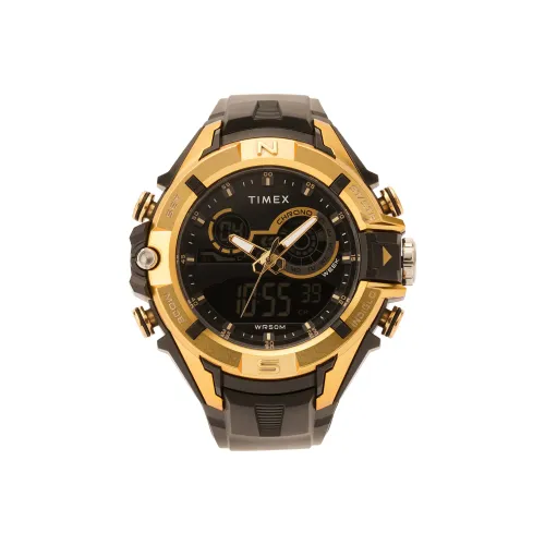 TIMEX Наручные часы Electronic Механизм Резиновый Ремешок 47 мм Черный Циферблат Мужские часы