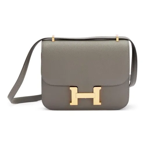 HERMES Эпсомская кожа Сумка через плечо Мини Женская Grismeyer Дождевой облачный серый