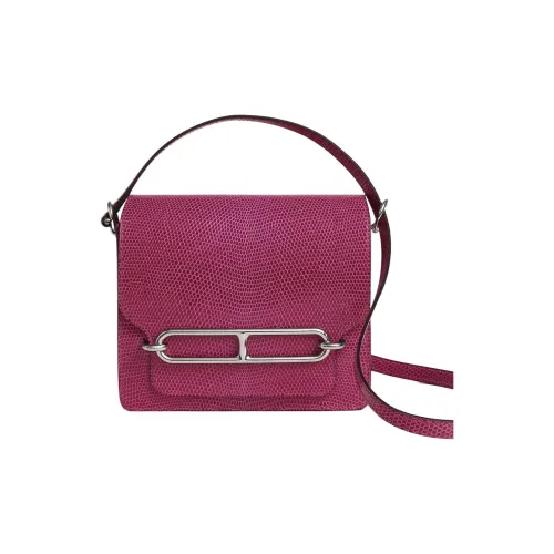 HERMES Roulis Niloticus Сумка из кожи свинины Сумка через плечо Мини Женская L3 Розовый Pourpre Розово-фиолетовый