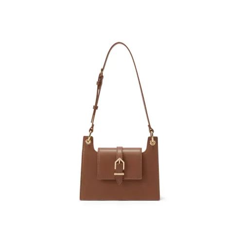 CHARLES KEITH ПУ (полиуретан) Сумка на плечо Портативная Сумка через плечо Маленькая Женская Белая Коричневая