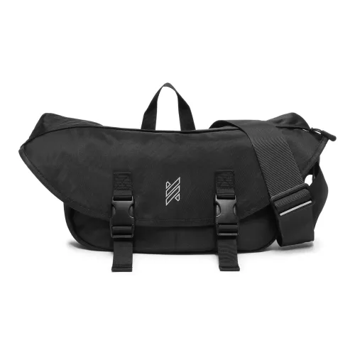 NOMK Oxford Messenger Bag Shoulder Bag Large Unisex Black