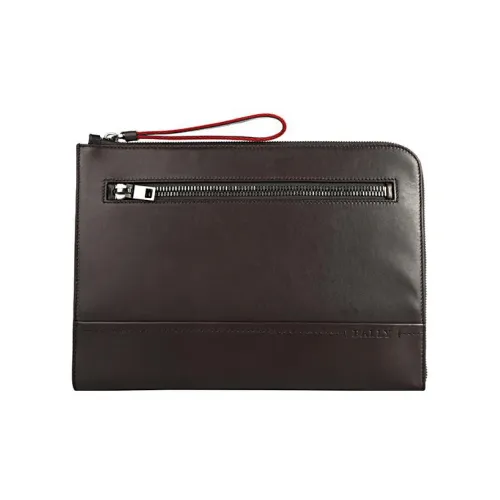 BALLY Клатч из коровьей кожи мужской коричневый