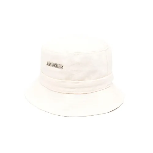 Jacquemus Cotton Bucket Hats Белый Мужской