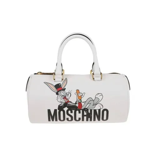 MOSCHINO Полиуретан Дорожная Сумка Сумка через плечо Сумка Женская Белая