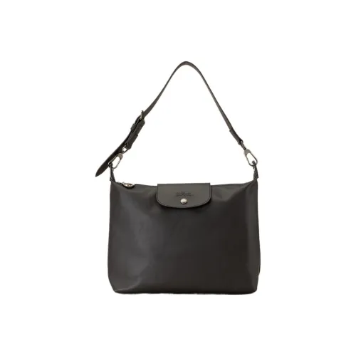 LONGCHAMP Le Pliage Xtra Кожа Полумесяц Сумка Плечевая Сумка Сумка через плечо Женская Черная