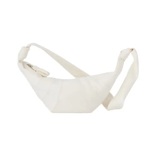 Lemaire Croissant Series Овчина Круассан Сумка через плечо Сумка для ноутбука Medium Women's White
