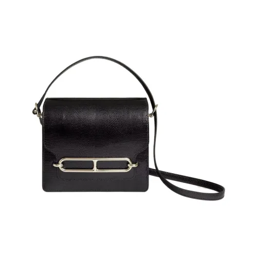HERMES Roulis Niloticus Сумка из кожи свинины сумка через плечо мини женская 89 черный