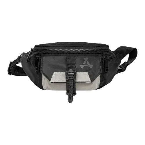 KONADCT Нейлоновая сумка через плечо сумка-слинг маленькая бананка унисекс черная