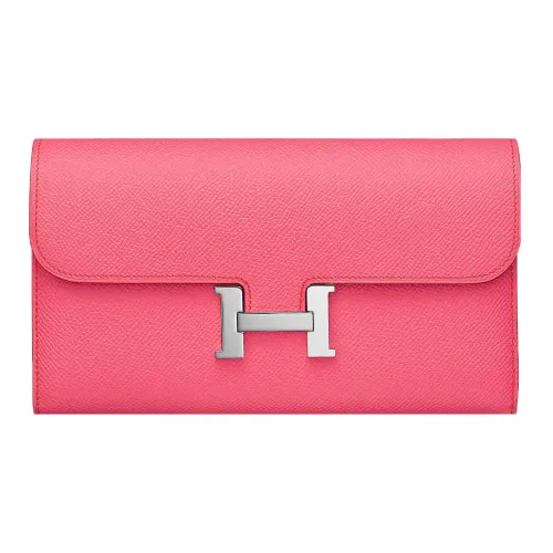 HERMES Epsom Телячья кожа Кошелек Женские 8W Розовый Azalee Новый Помада Пудра