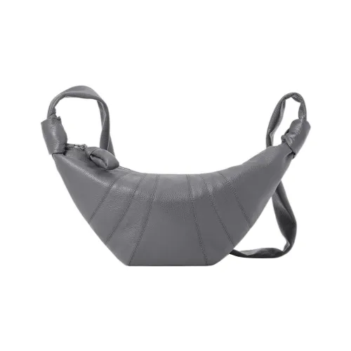 Lemaire Croissant Series Коровья кожа Круассан Сумка Сумка через плечо Маленькая Унисекс Темно-серый