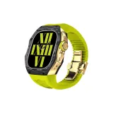 Флуоресцентный зеленый ремень + золотая рамка/пряжка