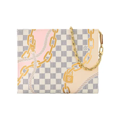 LOUIS VUITTON Покрытый холст Портативный Одно плечо Ручной Косметичка Женская Многоцветная