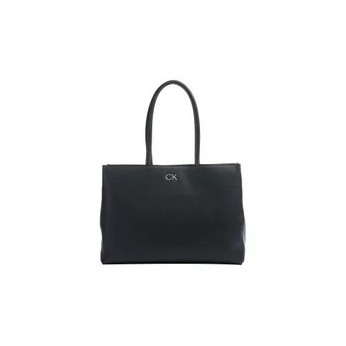 CK Calvin Klein Кожа Тоут Сумка Сумка для покупок Сумка Сумка через плечо Женская Черная