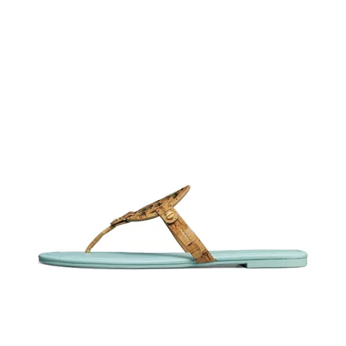TORY BURCH Miller Резиновая подошва Стильные Сандалии Женские Зеленый Коричневый