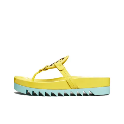 TORY BURCH Miller Cloud Watch Lug Stylish Sandal Women's Yellow Blue