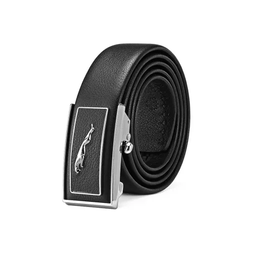 JAGUAR Ремни из коровьей кожи Мужской Черный Ширина 3,5 см