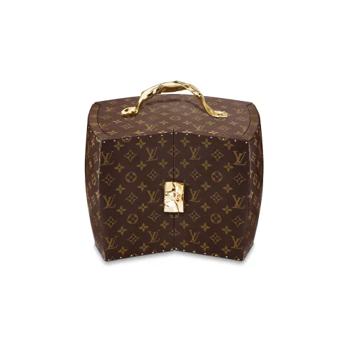 LOUIS VUITTON Монограмма Холст Внешний Layer Парфюм Хранение Коробка Хранение Коробка Унисекс Коричневый