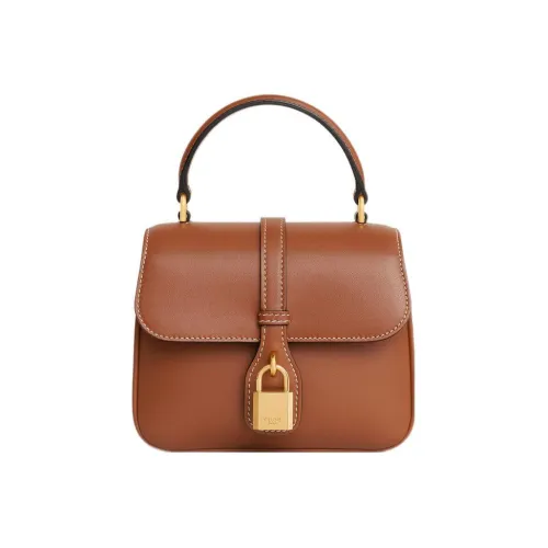 CELINE Tabou Гладкая Телячья Кожа Сумка через плечо Сумка Мини Женская Коричневая