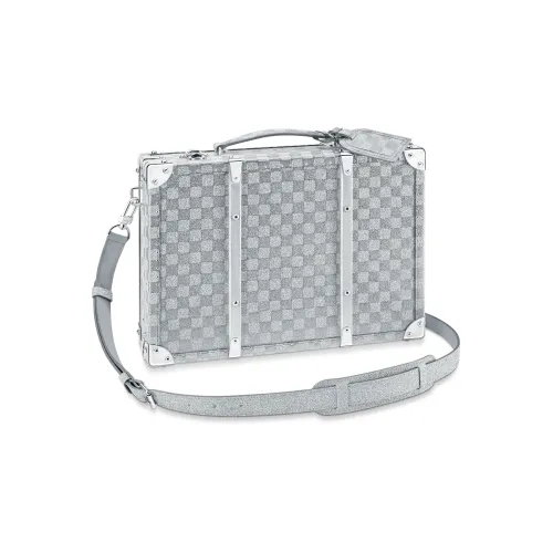 LOUIS VUITTON Сумка через плечо из кожи мужская серебристо-серый