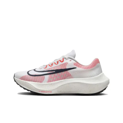 Nike Zoom Fly 5 Легкий Низкий Топ Карбоновая Плита Тренировка Для Беговых На Длину Обувь Мужская Белая