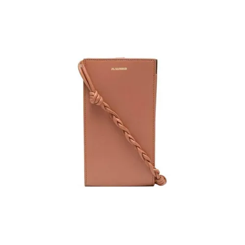 JIL SANDER Чехол для телефона из телячьей кожи сумка через плечо женская коричневый
