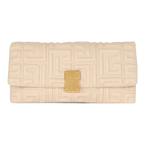 BALMAIN 1945 Soft Lambskin Handheld Single Shoulder Bag Women's Light Umber