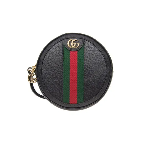 GUCCI Ophidia Корова Кожа Монетница Сумка на запястье Сумка Клатч Женский Черный