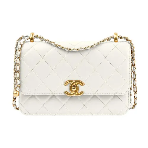CHANEL Сумка через плечо из коровьей кожи маленькая сумка через плечо женская белая