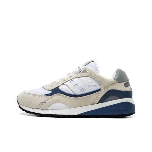 Saucony Shadow 6000 Slip Устойчивый к истиранию Низкий Топ Повседневные Беговые кроссовки Унисекс Белый