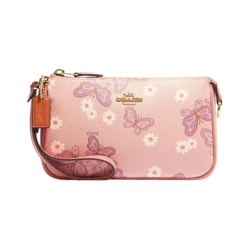 COACH Nolita Холст и Кожа Маленькая Сумка-Клатч Маленькая Женская Розовая