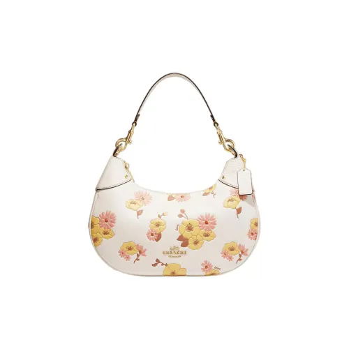 COACH Hobo кожаная сумка-хобо сумка сумка через плечо женская белая